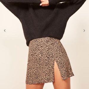 Reformation leopard Margot skirt size 6